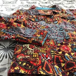 Bright shirt jacket by Peck & Peck